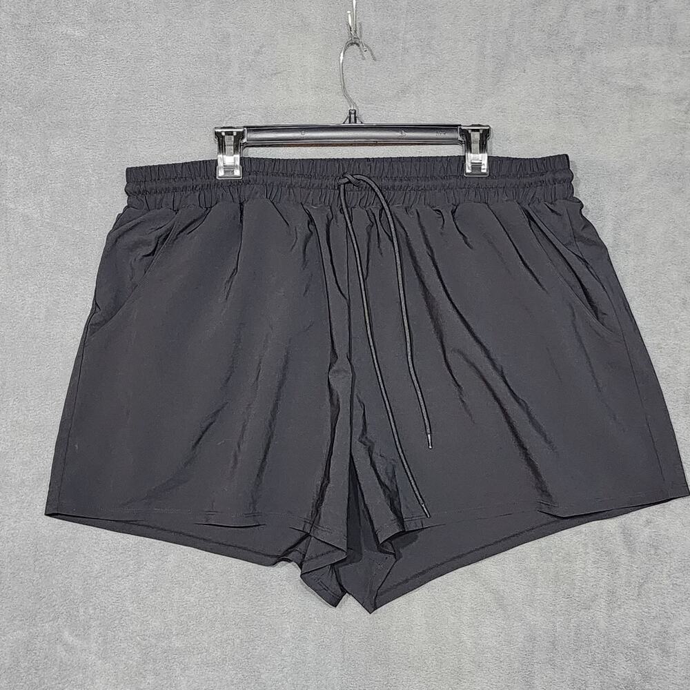 Time and‎ Tru Womens Swim Bottoms Swim Shorts 1X Black